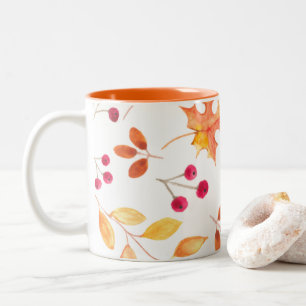 Wasserfarbe Herbst Herbst Bleibe Wasserfarbe Zweifarbige Tasse