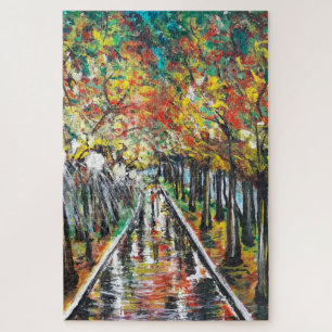 Wasserfarbe - Herbst kommt - Größe auswählen Puzzle