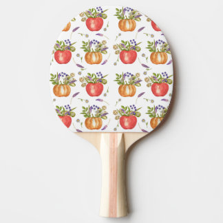 Wasserfarbe Herbst, Nahtlose Zusammensetzung. Tischtennis Schläger