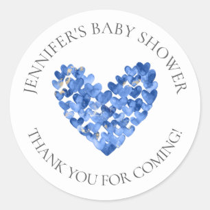 Wasserfarbe Herz Babydusche Gefallen Sticker