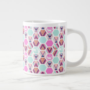 Wasserfarbe Hexagon-Muster Jumbo-Tasse