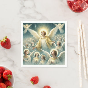 Wasserfarbe Himmlisch Wirt Angels Entdeckungsreise Serviette