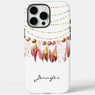 Wasserfarbe Hübsch Boho Indian Feather iPhone 16 Pro Max Hülle