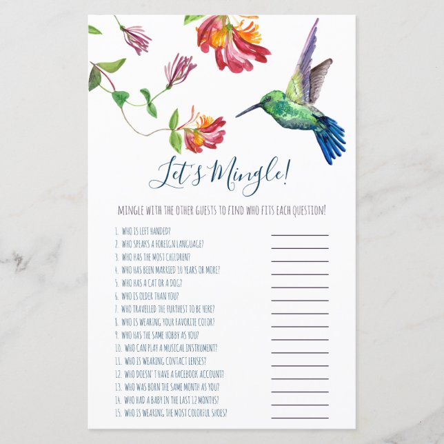 Wasserfarbe Humminbird Lass uns mischen! Spiel (Vorderseite)