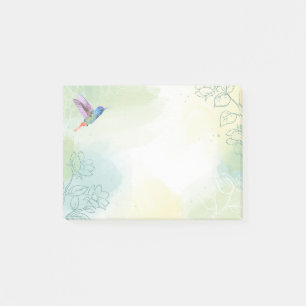 Wasserfarbe Hummingbird Garden Bird Art Collection Post-it Klebezettel
