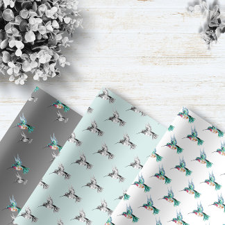 Wasserfarbe Hummingbird Geschenkpapier Set