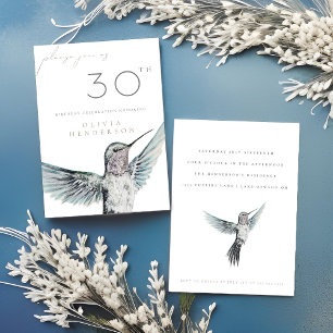 Wasserfarbe Hummingbird JEDE Einladung zum Geburts