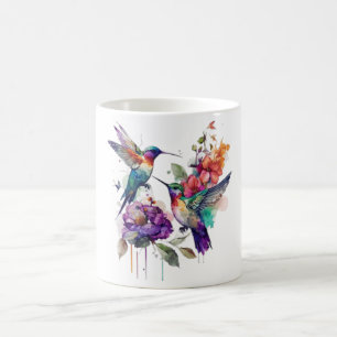 Wasserfarbe Hummingbird Kaffeetasse