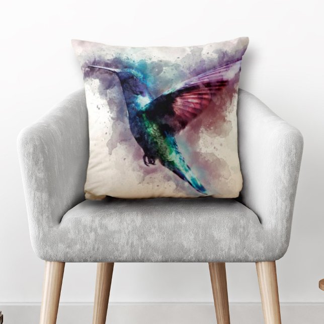 Wasserfarbe Hummingbird Kissen (Von Creator hochgeladen)
