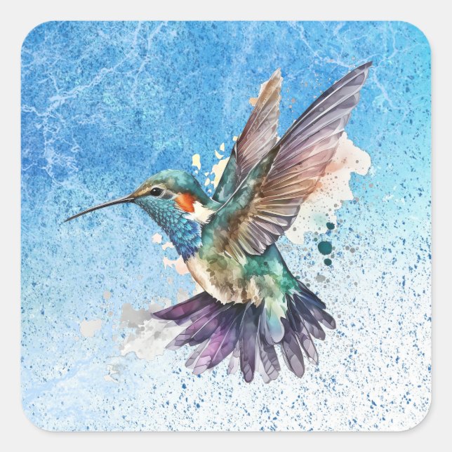 Wasserfarbe Hummingbird Stickers (Vorderseite)