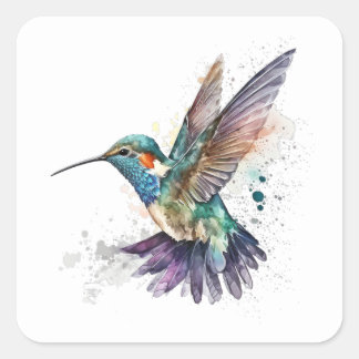 Wasserfarbe Hummingbird Stickers