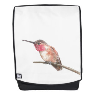 Wasserfarbe Hummingvogel Rucksack