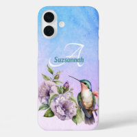 Wasserfarbe Hummingvogel und Blume Personalisiert