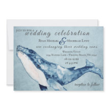 Wasserfarbe Humpback Whale Nautical Beach Hochzeit