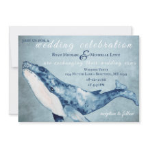 Wasserfarbe Humpback Whale Nautical Beach Hochzeit