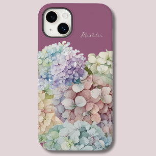 Wasserfarbe Hydrangea Antikes Fuchsia Personalisie Case-Mate iPhone 14 Plus Hülle
