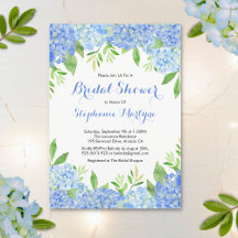 Wasserfarbe Hydrangea Blauer Brautparty