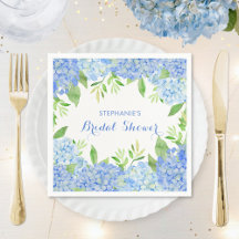 Wasserfarbe Hydrangea Blauer Brautparty