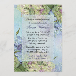 Wasserfarbe Hydrangea - Brautparty Einladung