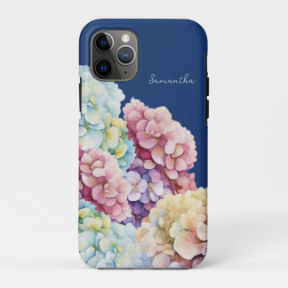 Wasserfarbe Hydrangea Personalisiert Blue Case-Mate iPhone Hülle