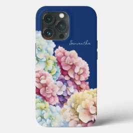 Wasserfarbe Hydrangea Personalisiert Blue Case-Mate iPhone Hülle