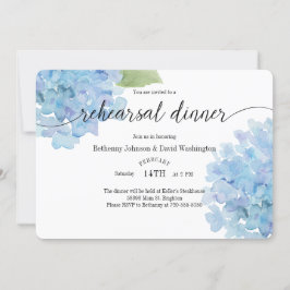 Wasserfarbe Hydrangea Probe Abendessen Einladung