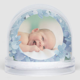 Wasserfarbe Hydrangea Rahmen Taufe danke Schneekugeln