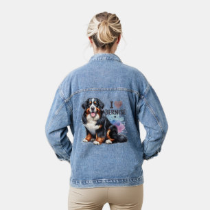 Wasserfarbe I Liebe Mein Berner Hund Jeansjacke