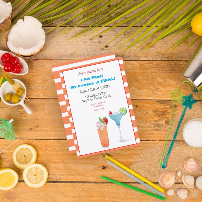 Wasserfarbe Ich bin kostenlos Scheidung ist die le Einladung (Von Creator hochgeladen)