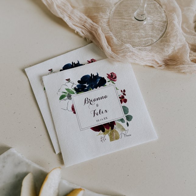 Wasserfarbe Illustriert Fall Blumenhochzeit Napkin Serviette (Von Creator hochgeladen)