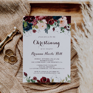 Wasserfarbe Illustriert Fall Blumenweihe Christeni Einladung