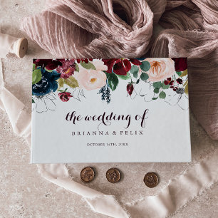 Wasserfarbe Illustriert Fall Blumenzehen Gästebuch