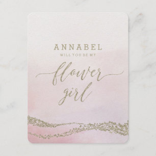 Wasserfarbe in Weiß wirst du mein Blumenmädchen se Einladung