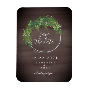 Wasserfarbe Inspiriert botanisch Save the Date Magnet