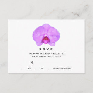 Wasserfarbe Inspiriert Orchid Wedding RSVP Karte