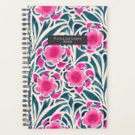 Wasserfarbe Inspiriert Rosa   Blau Botanische Blüt Planer<br><div class="desc">Aquarellfarben inspiriert Blumenmuster in Blau und Rosa</div>