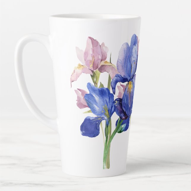 Wasserfarbe Iris Latte Tasse (Links)