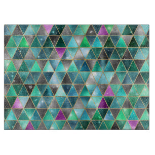 Wasserfarbe Isometrisch mit Gold und Marmor Schneidebrett