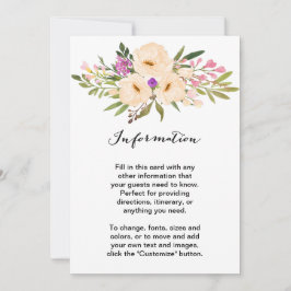 Wasserfarbe Ivory Bouquet Anemones Einladung