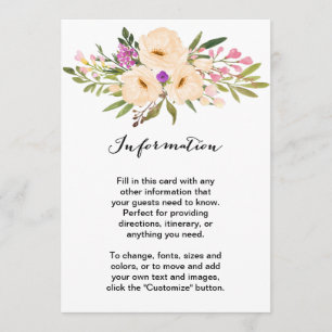 Wasserfarbe Ivory Bouquet Anemones Einladung