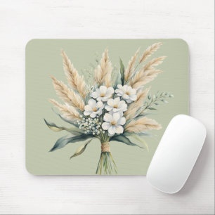 Wasserfarbe Ivory Floral Bouquet Mousepad
