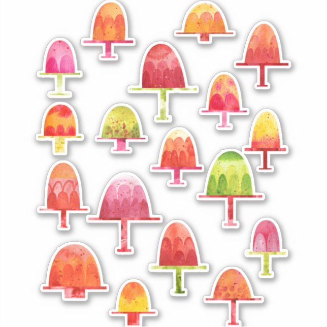 Wasserfarbe Jellies Küche Aufkleber (Vorderseite)