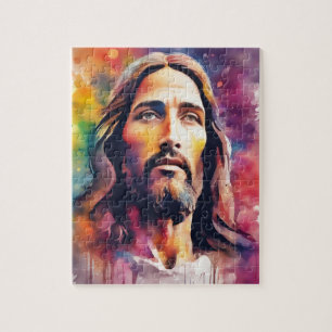 Wasserfarbe Jesus Puzzle