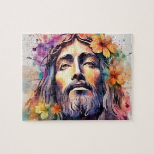 Wasserfarbe Jesus Puzzle