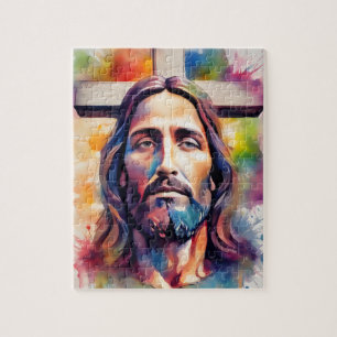 Wasserfarbe Jesus Puzzle