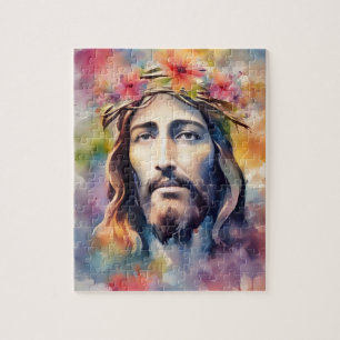 Wasserfarbe Jesus Puzzle
