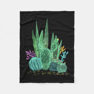 Wasserfarbe, Kakteen Fleecedecke
