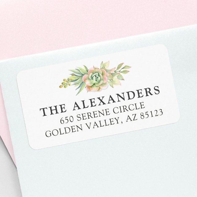 Wasserfarbe Kakteen Große Rücksendeadresse Adressaufkleber (Von Creator hochgeladen)