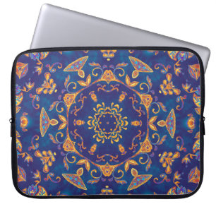 Wasserfarbe Kaleidoskop Mandala Orientalisches Des Laptopschutzhülle
