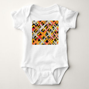 Wasserfarbe kariert, fett, farbig, diagonal. baby strampler